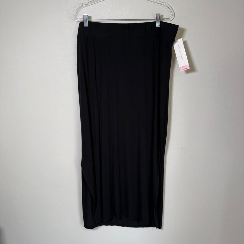 New Liz Lange for Target Maternity Maxi Skirt Side Slits L Staple Comfort NWT